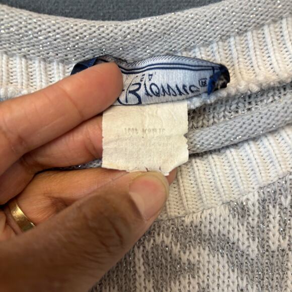 Vintage JJ Brown USA Knit Sweater Rollneck Holiday Winter Christmas Sparkly Glam - Picture 7 of 9